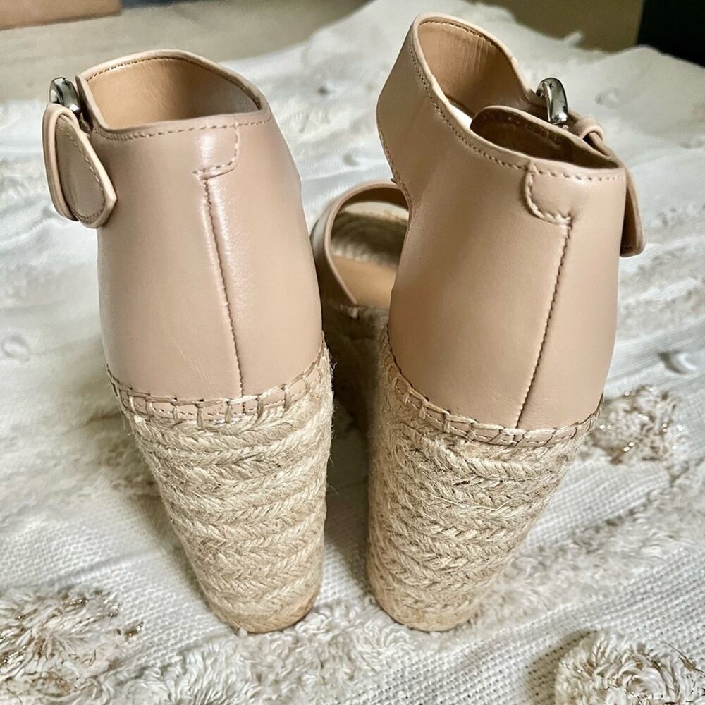 Marc Fisher LTD Alida Espadrille Platform Wedge LIGHT LATTE Size 9.5 - Picture 6 of 6